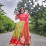 Raveena Daha Instagram - A beautiful dress can be as exciting as a poem.😍🦋 Beautiful attire from: @srisaicollections9 🌈