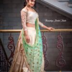 Raveena Daha Instagram - 💚🤍💚 Hair and makeup: @thanushiya_bridal_studio 😍 ... Shot by : @diwahar_photography @diwahar_photography 🔥 .. Outfit: @faamysfashions 🥀 .. Jewel:@chennai_jazz 🤩 .. #raveena #raveenadaha