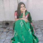Raveena Daha Instagram - Life always plays opposite expectations! 💯✨ Saree from: @aatwos 💚 #raveena #raveenadaha