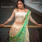 Raveena Daha Instagram - 💚🤍💚 Hair and makeup: @thanushiya_bridal_studio 😍 ... Shot by : @diwahar_photography @diwahar_photography 🔥 .. Outfit: @faamysfashions 🥀 .. Jewel:@chennai_jazz 🤩 .. #raveena #raveenadaha