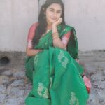 Raveena Daha Instagram - Life always plays opposite expectations! 💯✨ Saree from: @aatwos 💚 #raveena #raveenadaha