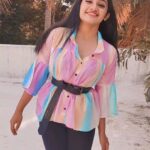 Raveena Daha Instagram - 💗🌈💗 Outfit from: @thamizhi_creationzz 🦋 #raveena #raveenadaha