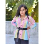 Raveena Daha Instagram - I consider myself a crayon 🖍️ I might not be your favourite colour but you will need me to complete your picture ! 💯💯 🌈 Outfit from: @thamizhi_creationzz❤️ . #raveena #raveenadaha