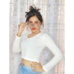 Raveena Daha Instagram - HAPPY 600K FAM🤍🤍🤍 Love you all 🌈🦋💙 Cute crop top from: @sai__collections_1 😍 #raveena #raveenadaha