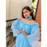 Raveena Daha Instagram - வானோடு நீலம் போலே இணைந்து கொண்டது நம் உறவே💙🥺💯 Outfit from: @sara_ethnics 😍✨ #raveena #raveenadaha