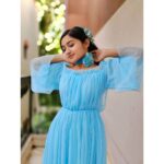 Raveena Daha Instagram - வானோடு நீலம் போலே இணைந்து கொண்டது நம் உறவே💙🥺💯 Outfit from: @sara_ethnics 😍✨ #raveena #raveenadaha