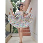 Raveena Daha Instagram - விழிகளில் ஒரு வானவில் 🌈💙 Outfit from @_bubbly_fashion_ 😍 #raveena #raveenadaha