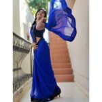 Raveena Daha Instagram – விழிகளில் ஒரு வானவில் 🌈💙

Saree and pearl Jewell set from :@saiganesh_collections ❤️

#raveena #raveenadaha