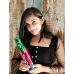 Raveena Daha Instagram - Thank you so much for this stylish Chrome bottle @craftstore.in 😍 #raveena #raveenadaha