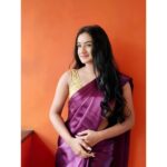 Raveena Daha Instagram - காதல் நீ 🥀💯 Saree from : @aryma_online_store 💜