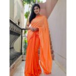 Raveena Daha Instagram - ஒரு இமை உனது.. ஒரு இமை எனது.. இடையினில் கனவு நிகழ்ந்திடுமா 💙🌈 Saree from : @codcollectiononly 🌈