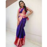 Raveena Daha Instagram - வானவில் நீ சூடிட மேலாடையாகுதே❤❤ Saree from : @thasleem_fashion ❤️ #raveena #raveenadaha