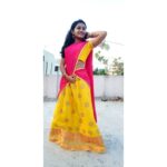 Raveena Daha Instagram - Save your advice 'cause I won't hear You might be right but I don't care☠️👻 #photography #traditional #halfsaree #mobilephotography #poser #pose #love #yellow #raveena #raveenadaha