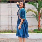 Raveena Daha Instagram - 💙நீலம்💙 Cute outfit from : @hasinis_boutique 💙 #raveena #raveenadaha