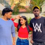 Raveena Daha Instagram - Naa dhana pesinu iruken ! 🤨 His reactions tho🔥🤣 @p_aa_zx 🦋 My boyz @p_aa_zx @fijo_pious_03 🎉 #raveena #raveenadaha #comedy
