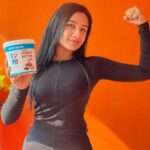 Raveena Daha Instagram - In love with this peanut butter from @myfitness 😍 #fitnesssecret #peanutbutter #raveena #raveenadaha