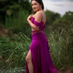Raveena Daha Instagram - 💜🔥💜 Shot by : @diwahar_photography @diwa_har Designer : @saras.secret.boutique MUA : @livestyle_makeupstudio Jewellery : @chennai_jazz #raveena #raveenadaha