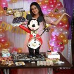 Raveena Daha Instagram - Birthday series 💖 . Mickey mouse cake from : @womanaboutcakes🐭❤️ . Makeup and hair : @nikvika_bridal_makeover 🥰😘 . Background decorations: @alana.eventplanners 🌺💖 . Costume : @usabridalstudio 😍 . Photography: @studiodk__ 🔥