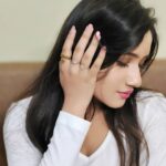 Raveena Daha Instagram - RAVEENA~LATHA💙😘 . Customised name ring from- @bhuwis_gift_house 💙🌈 . #raveena #raveenadaha