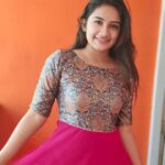 Raveena Daha Instagram – Love me love me say that you love me 😌🥰
.
cute Long frock from: @karthika_fashion_store 😍💞.
#raveena #raveenadaha