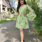 Raveena Daha Instagram – 🌈🦋🌈
.

Cuteee pastel green frock from: @lakshmi_fashionhouse 😍🍏