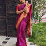 Raveena Daha Instagram - Slide 3 is my fav😌😂. yours ?? Saree from : @aa_silks_ ❤️😘 #raveena #raveenadaha