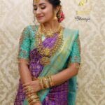 Raveena Daha Instagram - You are enough ✨ A thousand times enough 🖤✨ Makeup and hair by @priya_dharshini_makeupartist ✨🫰 . Photography by @bhavaga_photography 🥰 . Saree and blouse by @asiyans 💙 . Hair accessories by @reesribridalflowers 💐 . Jewellery by @chennai_jazz 😍 . #raveena #raveenadaha #photoshoot