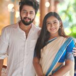 Raveena Daha Instagram - HAPPY ONAM FROM.... 💙🦋 Tharsha and varsha 🦋💙 . #raveena #raveenadaha #varunshakthi🌈🦋 #tharunshakthi❤️