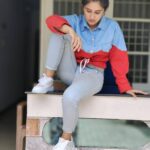 Raveena Daha Instagram - Denim Crop top: @thefancystore.in ❤️ Shoes 👟 from: @perfectkartt ✨ . Te amo 💙 #raveena #raveenadaha