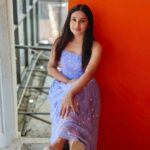 Raveena Daha Instagram - Cute purple mesh frock with tiny flower design from : @gv_trend_boutique 😍💜 . இதுவும் கடந்து போகும் 🦋 . #raveena #raveenadaha
