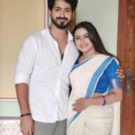 Raveena Daha Instagram - HAPPY ONAM FROM.... 💙🦋 Tharsha and varsha 🦋💙 . #raveena #raveenadaha #varunshakthi🌈🦋 #tharunshakthi❤️