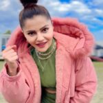 Rubina Dilaik Instagram - Just one day to goooooooo 🤓 #kkk12 @colorstv . . . Jacket @pankhclothing Styled by @stylebysaachivj Team @styledbynikinagda @vanita_parihar01
