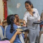Sadha Instagram - To celebrate Eid, the Mumbai Animal Save team visited Shaheen Urdu High School to distribute vegan food to students. Accompanied by celebrity guest @sadaa17 , volunteers served vegan biryani, halwa, and salad to the excited and happy children. Sadaa addressed everyone, sharing a message about a non-violent Eid, encouraging the students to sacrifice their bad habits instead of sacrificing animals. We encourage people to celebrate vegan Eid—for the animals, for the planet, and for ourselves. Mumbai, Maharashtra