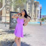 Sakshi Agarwal Instagram – My excuse is , I look pretty whatever I wear🤷‍♀️💖
.
Twirling around the Venetian, Trevi Fountain and the casino🔥
.
#trevifountain #venetian #vegas #lasvegas #usatravel #holidayinspo #vegasstrip #sakshiagarwal #purple #satindress #dsw #gandolaride 
.
@venetianvegas @bellagio @dsw @macys @vegas Las Vegas, Nevada