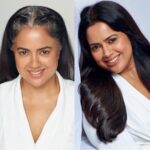 Sameera Reddy Instagram – Rocking it either way! ✅💚🍃 @kamaayurveda #organic #haircolor