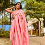 Samyuktha Hegde Instagram - ಅಮ್ಮ ಕೊಟ್ಟ ಸೀರೆ ❤️ Amma gave me this saree, she said this is my colour. I guess she is right, isn’t she? #sareenotsorry #pinkallday #goodvibesonly