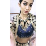 Sanchana Natarajan Instagram - 💙🖤 Wearing @thedressshopchennai Jewellery @rajianand
