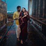 Sanchana Natarajan Instagram - “Mazhai ” with @iamkannaa ☺️💛 A series of pictures shot by @ganesh_toasty *swipe left for more