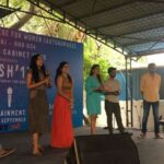 Sanchana Natarajan Instagram - Thank you so so much #mopvaishnavcollegeforwomen for being this amazing❤️ the love that you girls showed us today was unbelievable 💛 forver grateful🙏🏻 #backtocollege #asimsufferingfromkadhal 😍 M.O.P. Vaishnav College for Women