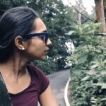 Sanchana Natarajan Instagram - Just a hyper girl enjoying her slo-mo 💚 #ulluleh #simplepleasuresoflife #mykindofhappiness #gettinglost 🍃🌳 Shot by @vigneshraj_vr 😎 Song - mogathirai from the movie "pizza"
