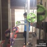Sanchana Natarajan Instagram - Smith machine squats 😍 1st set 20kgs 15*2rep 2nd set 40kgs 15rep 3rd set 50kgs 10rep #workdatass #strongerthanyesterday #fittertodaybettertomorrow #thegoalistogetaddicted
