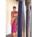 Sanchana Natarajan Instagram - When the tam brahm in me wakes up once in a blue moon 😁👸🏻💃🏻 #tulsisilks