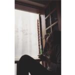 Sanchana Natarajan Instagram - By the window,watching the rain and blowing bubbles surely tickles my happy muscle❄️🌬