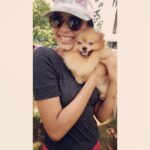 Sanchana Natarajan Instagram - Most happiest picture of mine in recent times #soosoomuchhappiness #bestsundayinawhile #myfavplace ❤️🐶