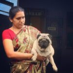 Sanchana Natarajan Instagram - Momma bear with the baby bear 🙈 #toomuchloves #sheloveshimmorethanshelovesme #momma'sboy 🐶🐾❤️