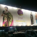 Sanchana Natarajan Instagram - First billboard ad 👑 #palamsilks2016 #diwalicollection #sofarsogood 💃 Sathyam Cinemas