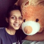 Sanchana Natarajan Instagram – Sunday morning cuddles 🙈🐻 #ted #mybuddy #thebigassman #pal #love🙌