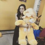 Sanchana Natarajan Instagram - And that's TED 😍❤️❤️❤️ #newbestfriend #bestbirthdaygift #💚 #birthday'15 #heisafatassteddy 😂😘