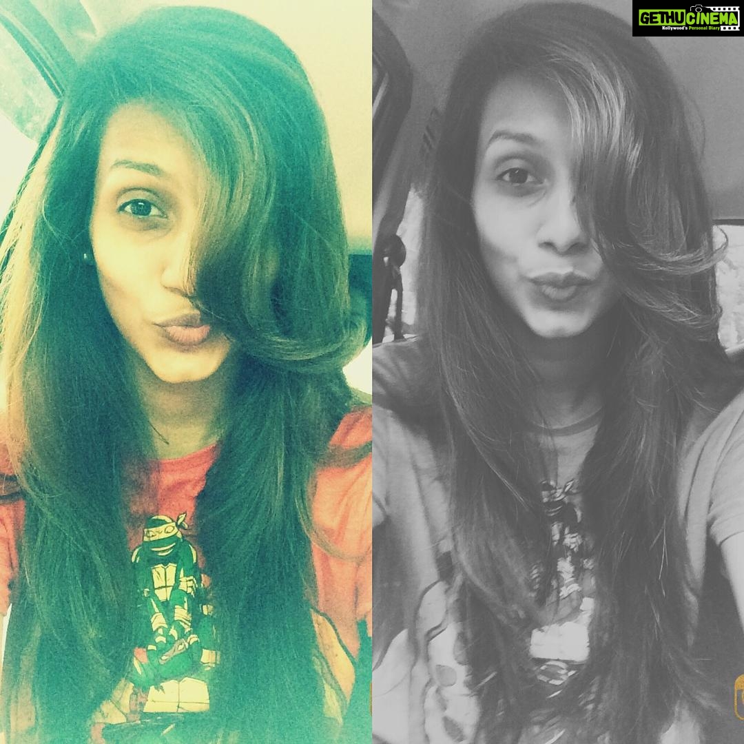 Sanchana Natarajan Instagram - Haircut drama 🙈 #longhairsoomuchcare 💛