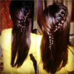 Sanchana Natarajan Instagram - #braids#streak#longhair#straight#lovingit